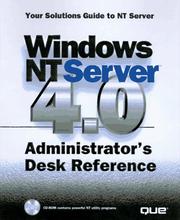 Cover of: Windows NT server 4.0 administrator's desk reference