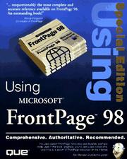 Cover of: Special Edition Using Microsoft FrontPage 98