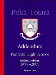 Cover of: Peka totara addendum by Graeme Hunt