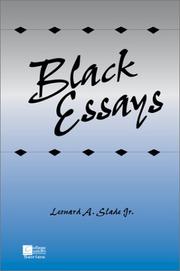 Cover of: Black Essays by Leonard Slade, Leonard Slade