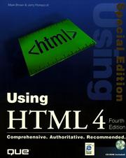 Cover of: Using HTML 4