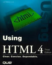 Cover of: Using HTML 4 by Lois Patterson, et al.