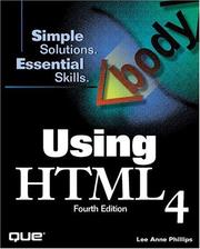 Cover of: Using HTML 4 by Lee Anne Phillips