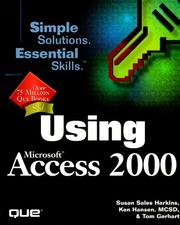 Cover of: Using Microsoft Access 2000 by Susan Sales Harkins