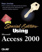 Cover of: Special Edition Using Microsoft Access 2000 by Roger Jennings