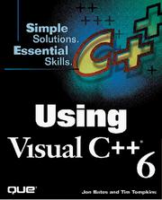 Cover of: Using Visual C++ 6