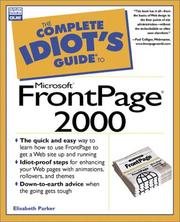 Cover of: The complete idiot's guide to Microsoft FrontPage 2000