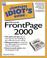 Cover of: The complete idiot's guide to Microsoft FrontPage 2000