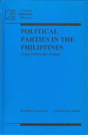 Cover of: Political parties in the Philippines from 1900 to the present