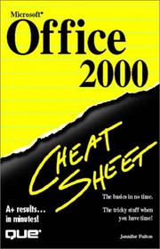 Cover of: Microsoft Office 2000 Cheat Sheet by Jennifer Fulton