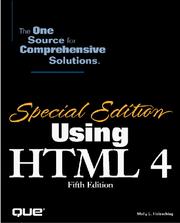 Cover of: Special edition using HTML 4 by Molly E. Holzschlag