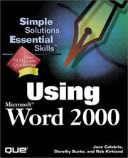 Cover of: Using Microsoft Word 2000