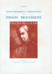 Cover of: Cenni biografici e religiosità di Poggio Bracciolini.