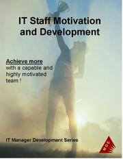 Cover of: IT Staff Motivation and Development by Mike Sisco, ITBMC Founder
