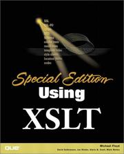 Cover of: Using XSLT by Michael Floyd ... [et. al.].