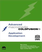 Cover of: Advanced Macromedia ColdFusion 5 Application Development (2nd Edition)