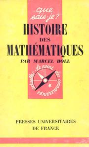 Cover of: Histoire des mathématiques by Marcel Boll