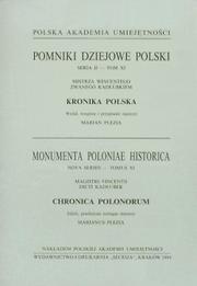 Cover of: Mistrza Wincentego zwanego Kadłubkiem Kronika polska