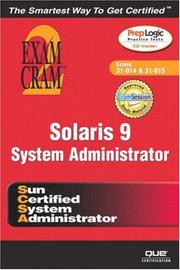 Cover of: Solaris 9 System Administrator Exam Cram 2 (Exam Cram 310-014, Exam Cram 310-015)