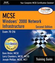 Cover of: MCSE Windows 2000 network infrastructure: exam 70-216, training guide