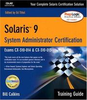 Cover of: Solaris 9 System Administration Training Guide (Exam CX-310-014 and CX-310-015)