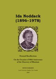 Cover of: Ida Noddack (1896-1978) by Fathi Habashi