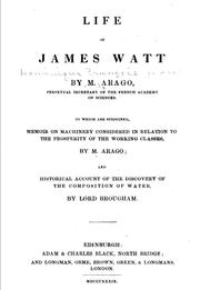 Cover of: Life of James Watt by Dominique François Jean Arago
