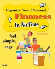 Cover of: Organize your personal finances --in no time