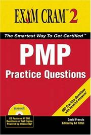 Cover of: PMP Practice Questions Exam Cram 2 | David Francis