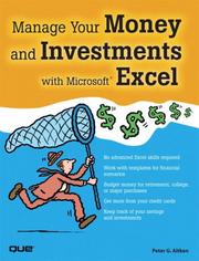 Cover of: Manage Your Money and Investments with Microsoft Excel | Peter Aitken