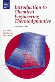 Cover of: Introduction to chemical engineering thermodynamics. by J. M. Smith