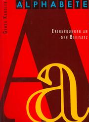 Cover of: Alphabete by Georg Kandler