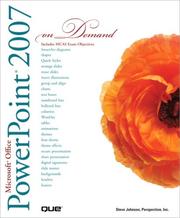 Cover of: Microsoft Office PowerPoint 2007 On Demand by Steve Johnson, Perspection Inc.