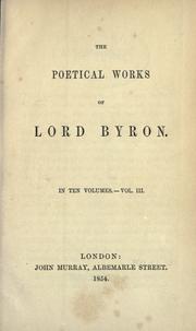 Cover of: The poetical works. by Lord Byron