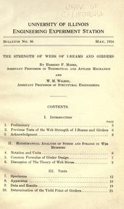 Cover of: Strength of webs of I-beams and girders
