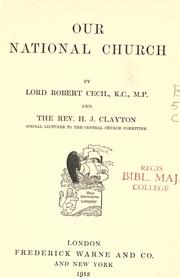 Cover of: Our national church
