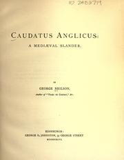 Cover of: Caudatus Anglicus by George Neilson
