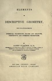Cover of: Elements of descriptive geometry