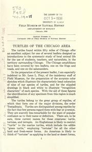 Cover of: Turtles of the Chicago area