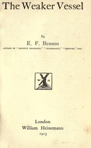 Cover of: The weaker vessel. by E. F. Benson