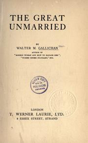 Cover of: The great unmarried