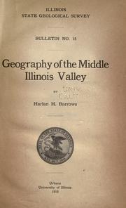 Cover of: Geography of the middle Illinois valley
