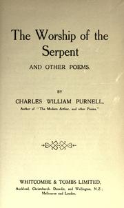Cover of: The worship of the serpent: and other poems.
