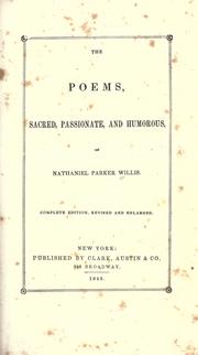 Poems by Nathaniel Parker Willis