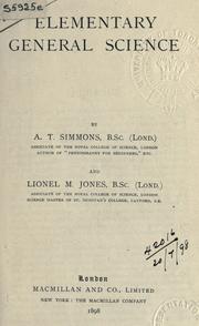 Cover of: Elementary general science.