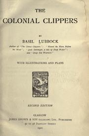 The colonial clippers by Basil Lubbock
