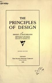 Cover of: The principles of design