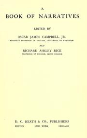 Cover of: A book of narratives by Campbell, Oscar James, Campbell, Oscar James