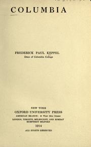 Cover of: Columbia by Frederick P. Keppel