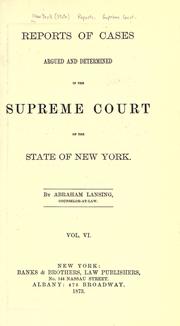 Reports of cases argued and determined in the Supreme Court of the State of New York [1841-1844] by New York (State). Supreme Court.